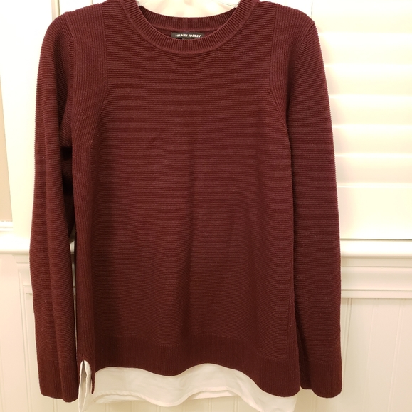 Hilary Radley 2fer Sweater in Wine. Size M. - Picture 2 of 5
